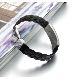 Bracciale In Pelle Di Titanio A Forma Di Onda D'Acqua, Venduto Bene In Tutto Il Mondo