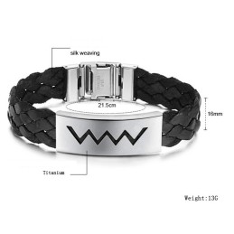 Bracciale In Pelle Di Titanio A Forma Di Onda D'Acqua, Venduto Bene In Tutto Il Mondo