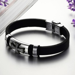 Bracciale In Silicone E Titanio Maschile Di Eccellente Qualità