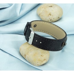 Bracciale In Pelle Di Titanio Nero Venduto Bene In Tutto Il Mondo