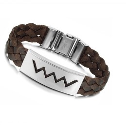 Bracciale In Titanio Marrone Di Eccellente Qualità