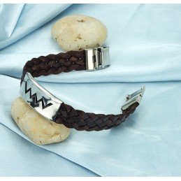 Bracciale In Titanio Marrone Di Eccellente Qualità