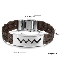 Bracciale In Titanio Marrone Di Eccellente Qualità