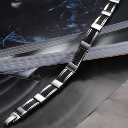 Bracciale In Silicone E Titanio Maschile Di Alta Qualità