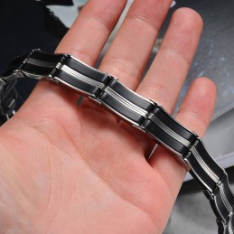 Bracciale In Silicone E Titanio Maschile Di Fama Mondiale