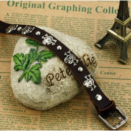 Bracciale In Pelle Di Titanio Retrò Da Uomo Di Qualità Stabile