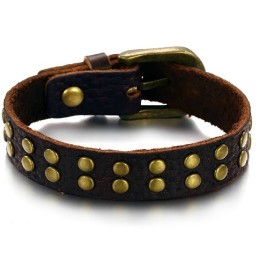 Bracciale In Pelle Di Titanio Retrò Di Qualità Affidabile