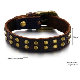Bracciale In Pelle Di Titanio Retrò Di Qualità Affidabile