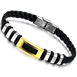 Bracciale In Pelle Di Titanio Di Qualità Stabile