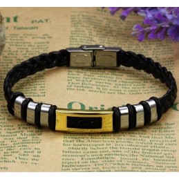 Bracciale In Pelle Di Titanio Di Qualità Stabile