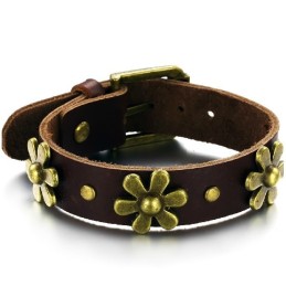 Bracciale In Pelle Di Titanio Retrò Di Alta Qualità