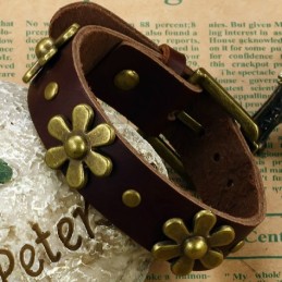 Bracciale In Pelle Di Titanio Retrò Di Alta Qualità