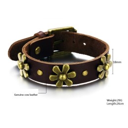 Bracciale In Pelle Di Titanio Retrò Di Alta Qualità