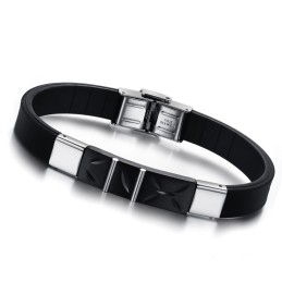 Il Braccialetto In Silicone Di Titanio Nero Di Qualità Queen Of Quality