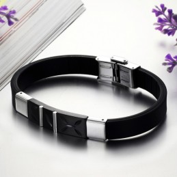 Il Braccialetto In Silicone Di Titanio Nero Di Qualità Queen Of Quality