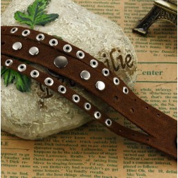 Bracciale In Pelle Di Titanio Retrò Da Uomo Di Eccellente Qualità