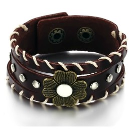 Il Re Della Quantità Bracciale Unisex In Titanio E Pelle