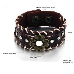 Il Re Della Quantità Bracciale Unisex In Titanio E Pelle