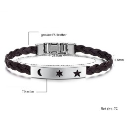 Bracciale In Pelle Di Titanio Resistente All'Uso