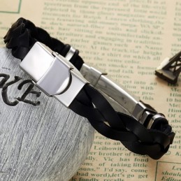 Bracciale In Pelle Di Titanio Con Strass, Venduto Bene In Tutto Il Mondo