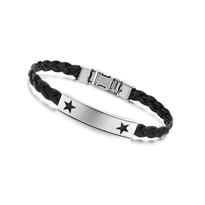 Bracciale In Pelle Di Titanio A Forma Di Stella Da Donna, Con Reputazione Affidabile