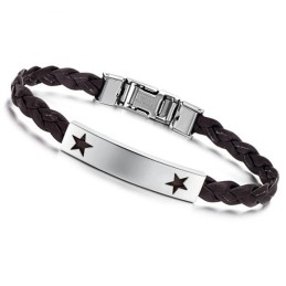 Bracciale In Pelle Di Titanio A Forma Di Stella Da Donna, Con Reputazione Affidabile