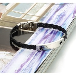 Bracciale In Pelle Di Titanio A Forma Di Stella Da Donna, Con Reputazione Affidabile