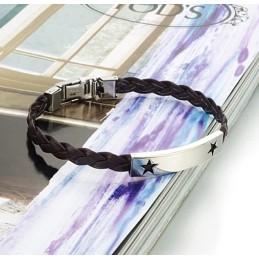 Bracciale In Pelle Di Titanio A Forma Di Stella Da Donna, Con Reputazione Affidabile