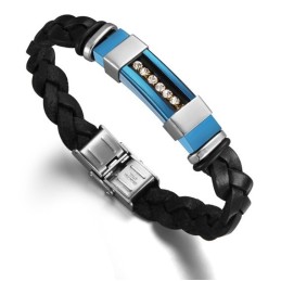 Ampia Varietà Di Braccialetti In Pelle Di Titanio Da Uomo