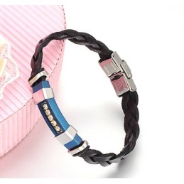 Ampia Varietà Di Braccialetti In Pelle Di Titanio Da Uomo