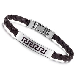 Il Re Della Quantità Bracciale In Titanio E Pelle Da Donna