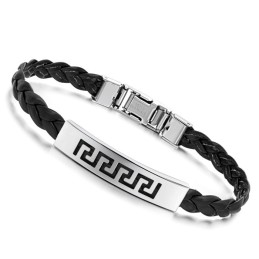 Il Re Della Quantità Bracciale In Titanio E Pelle Da Donna