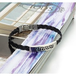 Il Re Della Quantità Bracciale In Titanio E Pelle Da Donna