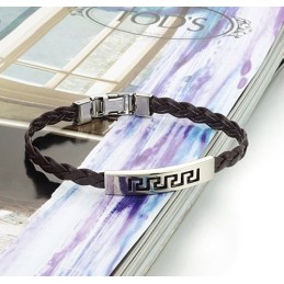 Il Re Della Quantità Bracciale In Titanio E Pelle Da Donna