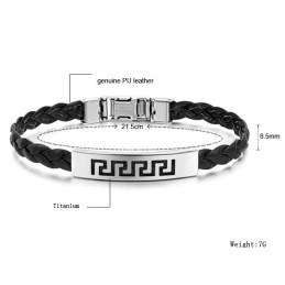 Il Re Della Quantità Bracciale In Titanio E Pelle Da Donna