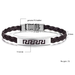 Il Re Della Quantità Bracciale In Titanio E Pelle Da Donna