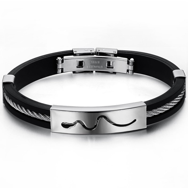 Bracciale In Silicone Di Titanio Cavo Durevole Nell'Uso Bracciale In Silicone Di Titanio Cavo Durevole Nell'Uso