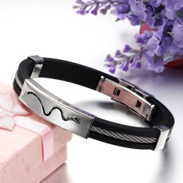 Bracciale In Silicone Di Titanio Cavo Durevole Nell'Uso