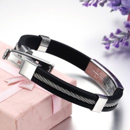 Bracciale In Silicone Di Titanio Cavo Durevole Nell'Uso