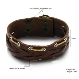 Bracciale In Pelle Di Titanio Di Qualità Superiore