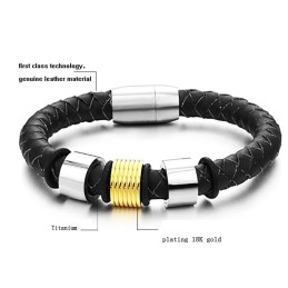 Bracciale In Pelle Di Titanio Da Donna Di Qualità Stabile