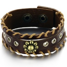 Bracciale In Pelle Di Titanio Retrò Di Eccellente Qualità