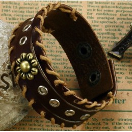 Bracciale In Pelle Di Titanio Retrò Di Eccellente Qualità