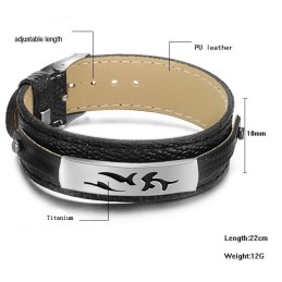 Bracciale In Titanio Nero Di Qualità Affidabile