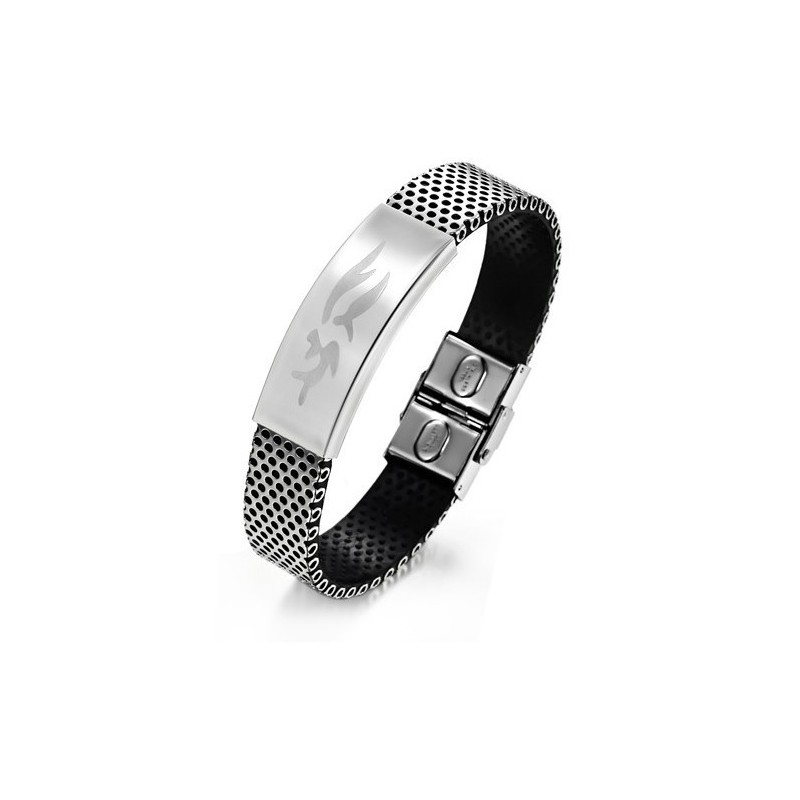 Bracciale In Pelle Di Titanio Da Uomo Durevole Nell'Uso Bracciale In Pelle Di Titanio Da Uomo Durevole Nell'Uso