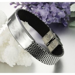 Bracciale In Pelle Di Titanio Da Uomo Durevole Nell'Uso