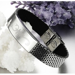 Bracciale In Pelle Di Titanio Scorpion Di Qualità Stabile