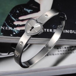 Bracciale In Titanio Di Alta Qualità A Forma Di Lucchetto Per Gli Amanti