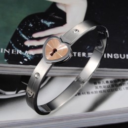 Bracciale In Titanio Di Alta Qualità A Forma Di Lucchetto Per Gli Amanti