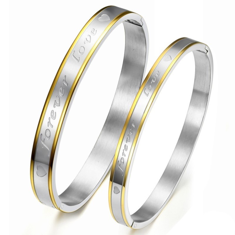 Bracciale In Titanio Forever Love Di Qualità Stabile Per Gli Innamorati Bracciale In Titanio Forever Love Di Qualità Stabile Per Gli Innamorati